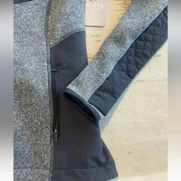 🆕Athleta Truckee XXS Fleece Jacket Gray - Picture 2 of 7